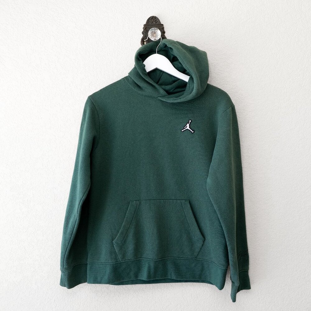 Nike Air Jordan Hoodie Youth XL Green Jumpman Pullover Sweatshirt Boys 13-15
